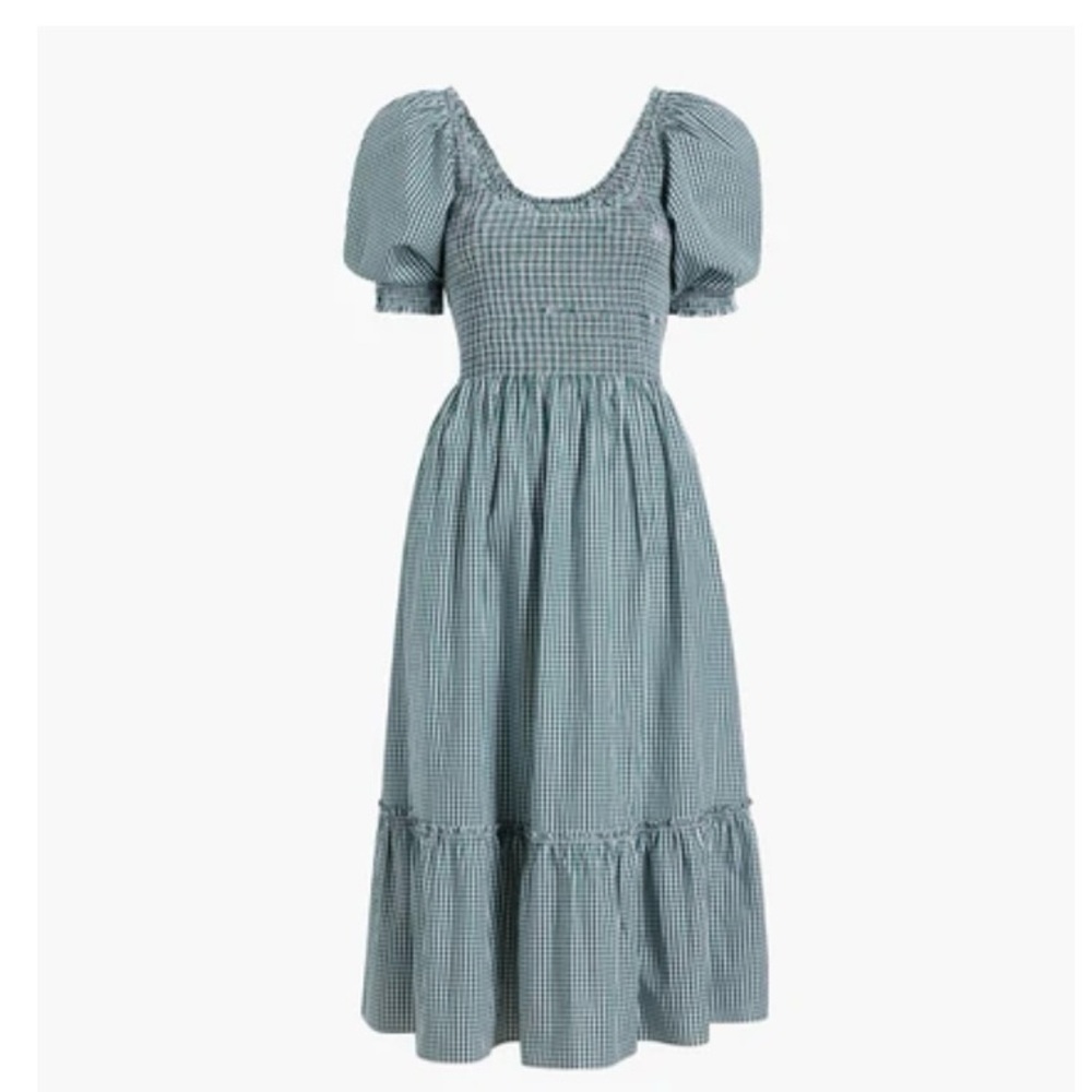 Hill House The Louisa Nap Dress - Emerald Gingham - Emerald Gingham / M